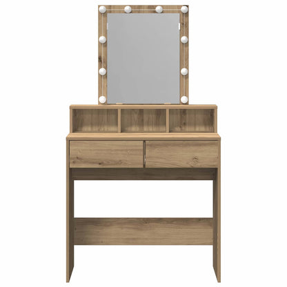 Dressing Table Black oak 80 x 41 x 144.5 cm Engineered wood
