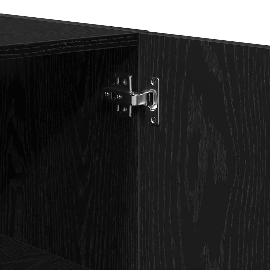 Wall Cabinet 60 x 31.5 x 60 cm Engineered Wood Black Oak