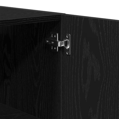 Wall Cabinet 60 x 31.5 x 60 cm Engineered Wood Black Oak