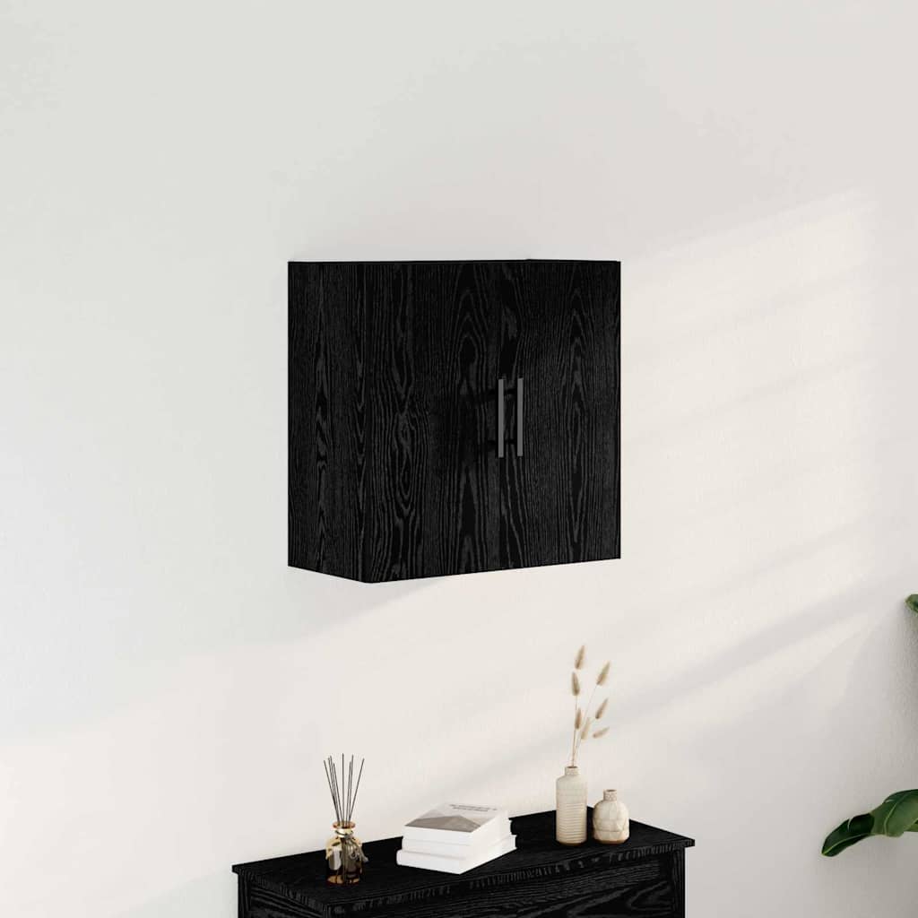 Wall Cabinet 60 x 31.5 x 60 cm Engineered Wood Black Oak