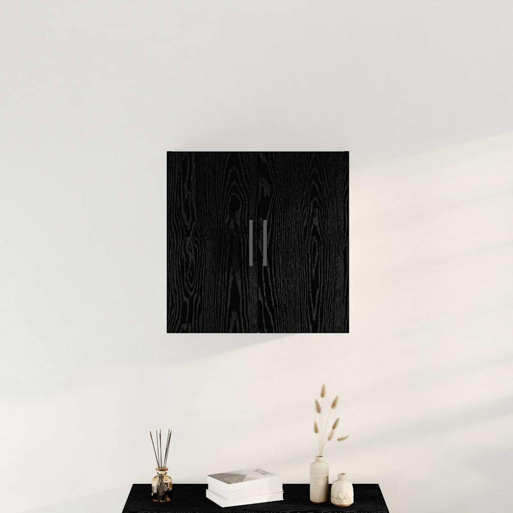 Wall Cabinet 60 x 31.5 x 60 cm Engineered Wood Black Oak
