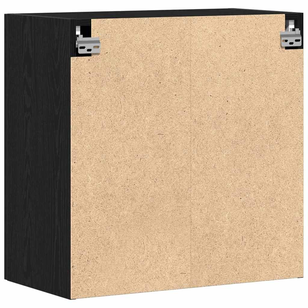 Wall Cabinet 60 x 31.5 x 60 cm Engineered Wood Black Oak
