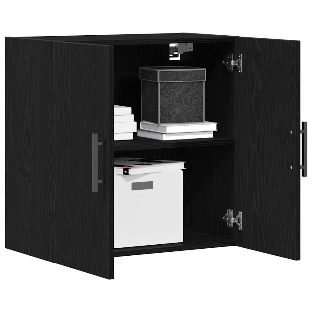 Wall Cabinet 60 x 31.5 x 60 cm Engineered Wood Black Oak