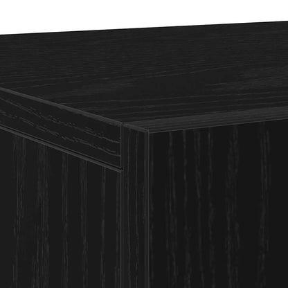 Sideboard Black Oak 90 x 34 x 80 cm Engineered Wood