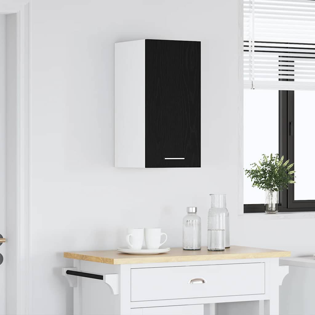 Hanging Cabinet Black Oak 30x31x60 cm Engineered Wood