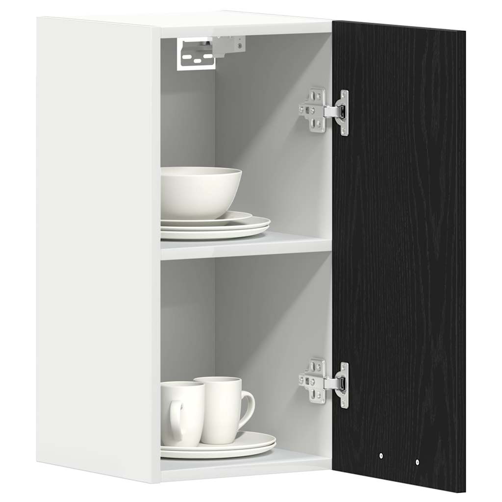 Hanging Cabinet Black Oak 30x31x60 cm Engineered Wood