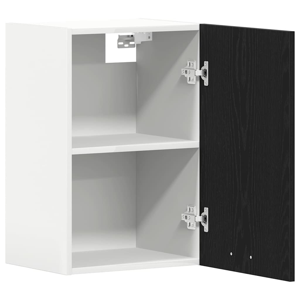 Hanging Cabinet Black Oak 40x31x60 cm Engineered Wood