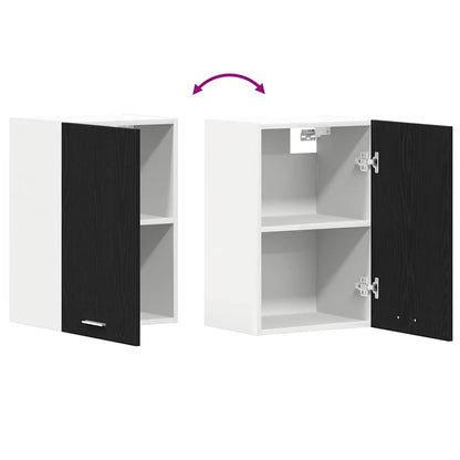 Hanging Cabinet Black Oak 40x31x60 cm Engineered Wood