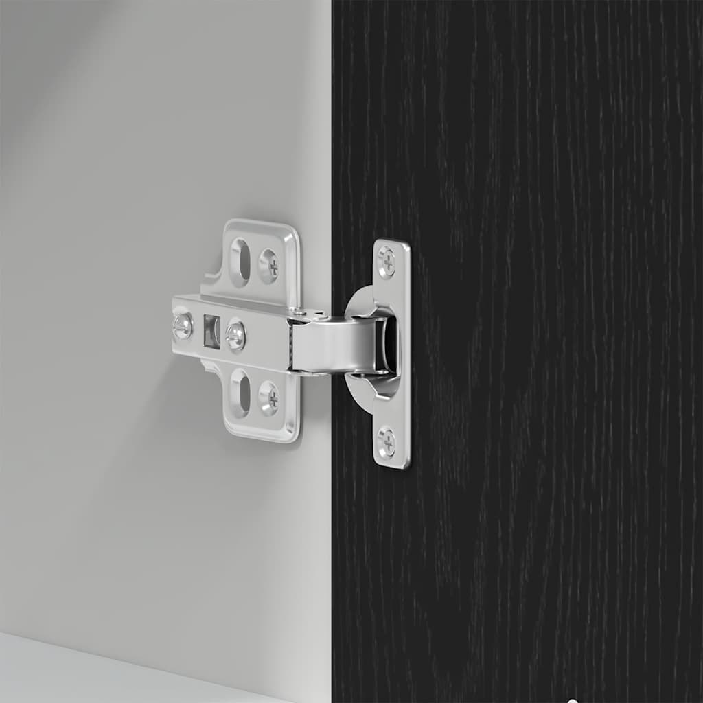 Hanging Cabinet Black Oak 40x31x60 cm Engineered Wood