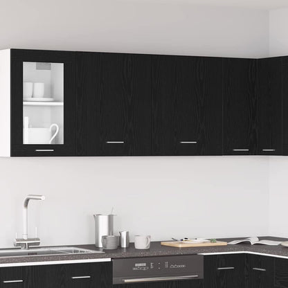 Hanging Cabinet with Shelf Lyon 2 pcs Black Oak 50 x 31 x 60 cm