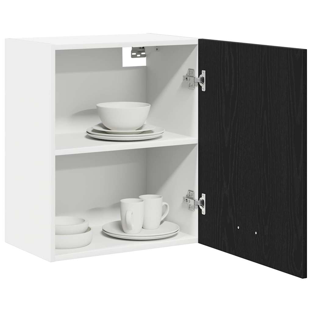 Hanging Cabinet with Shelf Lyon 2 pcs Black Oak 50 x 31 x 60 cm