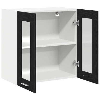 Hanging Cabinet Black Oak 60 x 31 x 60 cm Engineered Wood
