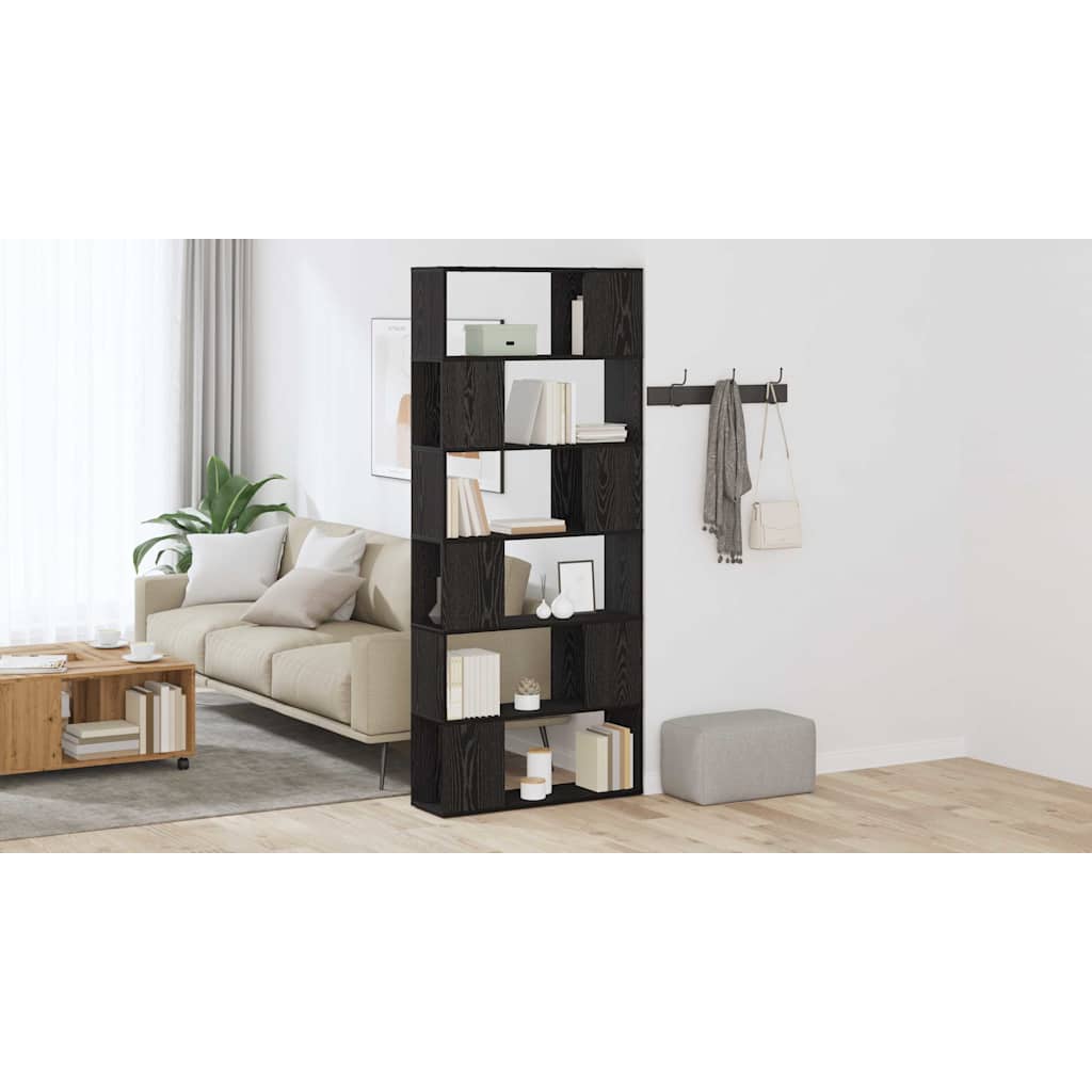 TV Cabinet Set Black 80 x 24 x 186 cm Engineered Wood