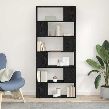 TV Cabinet Set 80 x 24 x 186 cm Black Engineered Wood