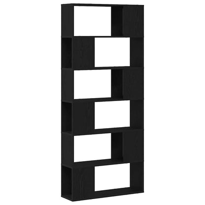 TV Cabinet Set 80 x 24 x 186 cm Black Engineered Wood