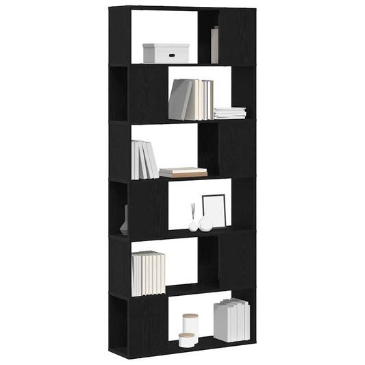 TV Cabinet Set Black 80 x 24 x 186 cm Engineered Wood