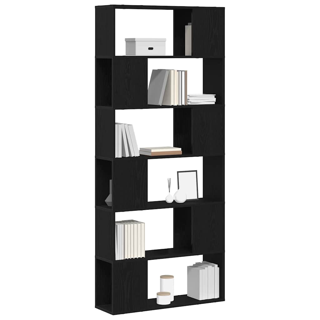 TV Cabinet Set Black 80 x 24 x 186 cm Engineered Wood