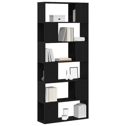 TV Cabinet Set 80 x 24 x 186 cm Black Engineered Wood