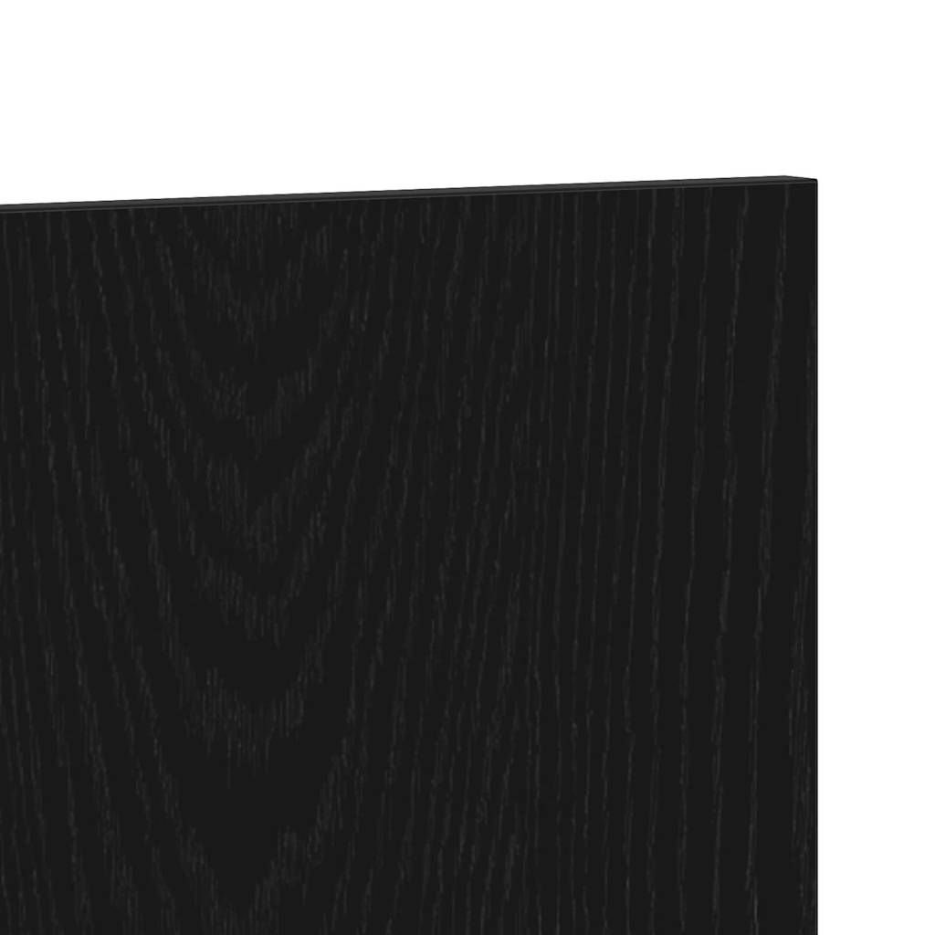 Bed Headboard Wall-mounted Black Oak Engineered Wood