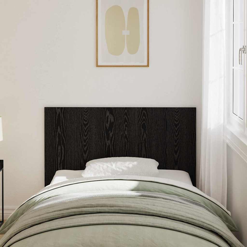 Bed Headboard Wall-mounted Black Oak Engineered Wood