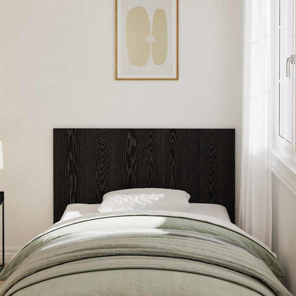 Bed Headboard Wall-mounted Black Oak Engineered Wood