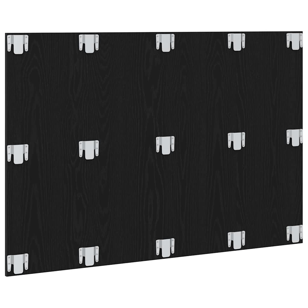 Bed Headboard Wall-mounted Black Oak Engineered Wood