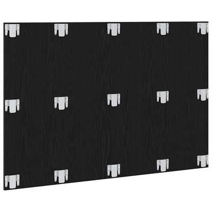 Bed Headboard Wall-mounted Black Oak Engineered Wood