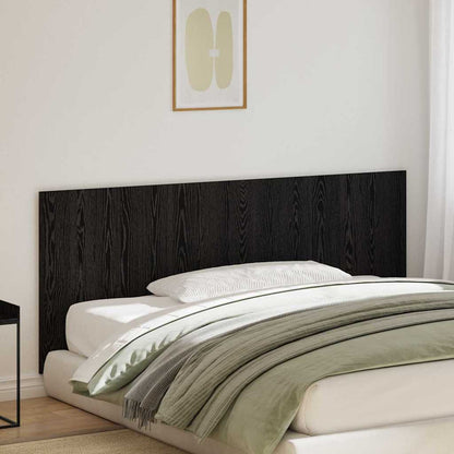Bed Headboard Black Oak 200 x 1.5 x 80.5 cm Engineered Wood