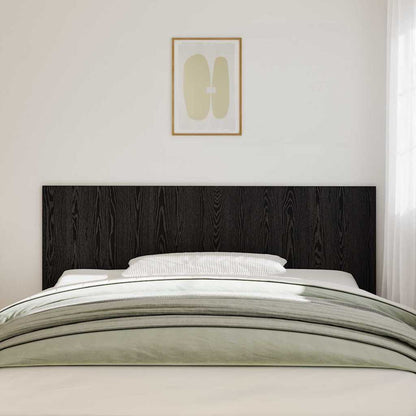 Bed Headboard Black Oak 200 x 1.5 x 80.5 cm Engineered Wood