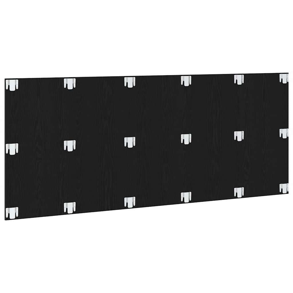 Bed Headboard Black Oak 200 x 1.5 x 80.5 cm Engineered Wood