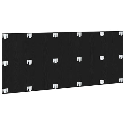 Bed Headboard Black Oak 200 x 1.5 x 80.5 cm Engineered Wood