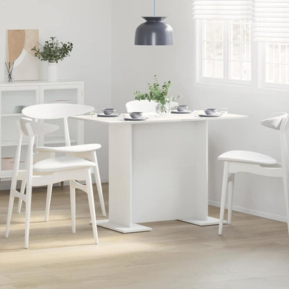 Dining Table White 110 x 60 x 75 cm Engineered Wood