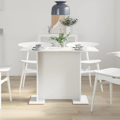 Dining Table White 110 x 60 x 75 cm Engineered Wood