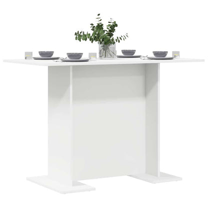 Dining Table White 110 x 60 x 75 cm Engineered Wood