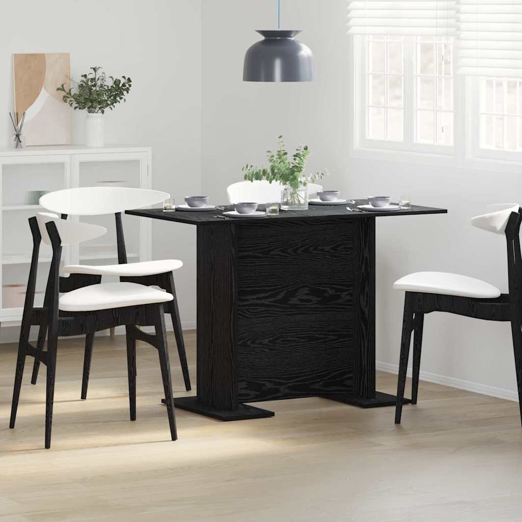 Dining Table 110 x 60 x 75 cm Engineered Wood Black Oak