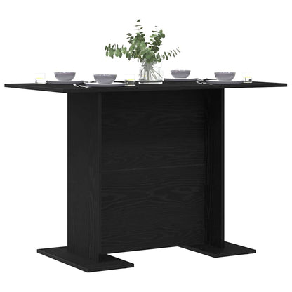 Dining Table Black oak 110 x 60 x 75 cm Engineered wood