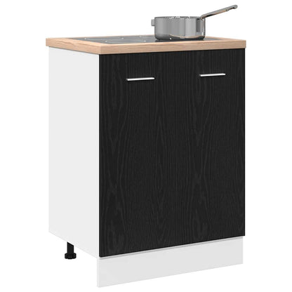 Bottom Cabinet Black Oak 60x46x81.5 cm Engineered Wood