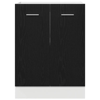 Bottom Cabinet Black Oak 60x46x81.5 cm Engineered Wood