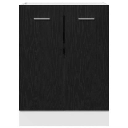 Bottom Cabinet Black Oak 60x46x81.5 cm Engineered Wood