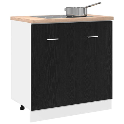 Sink Bottom Cabinet Black Oak 80x46x81,5 cm Engineered Wood