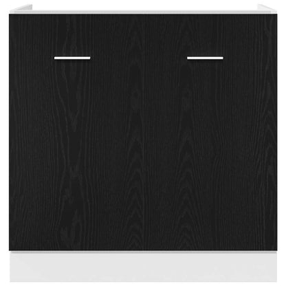 Sink Bottom Cabinet Black Oak 80x46x81,5 cm Engineered Wood