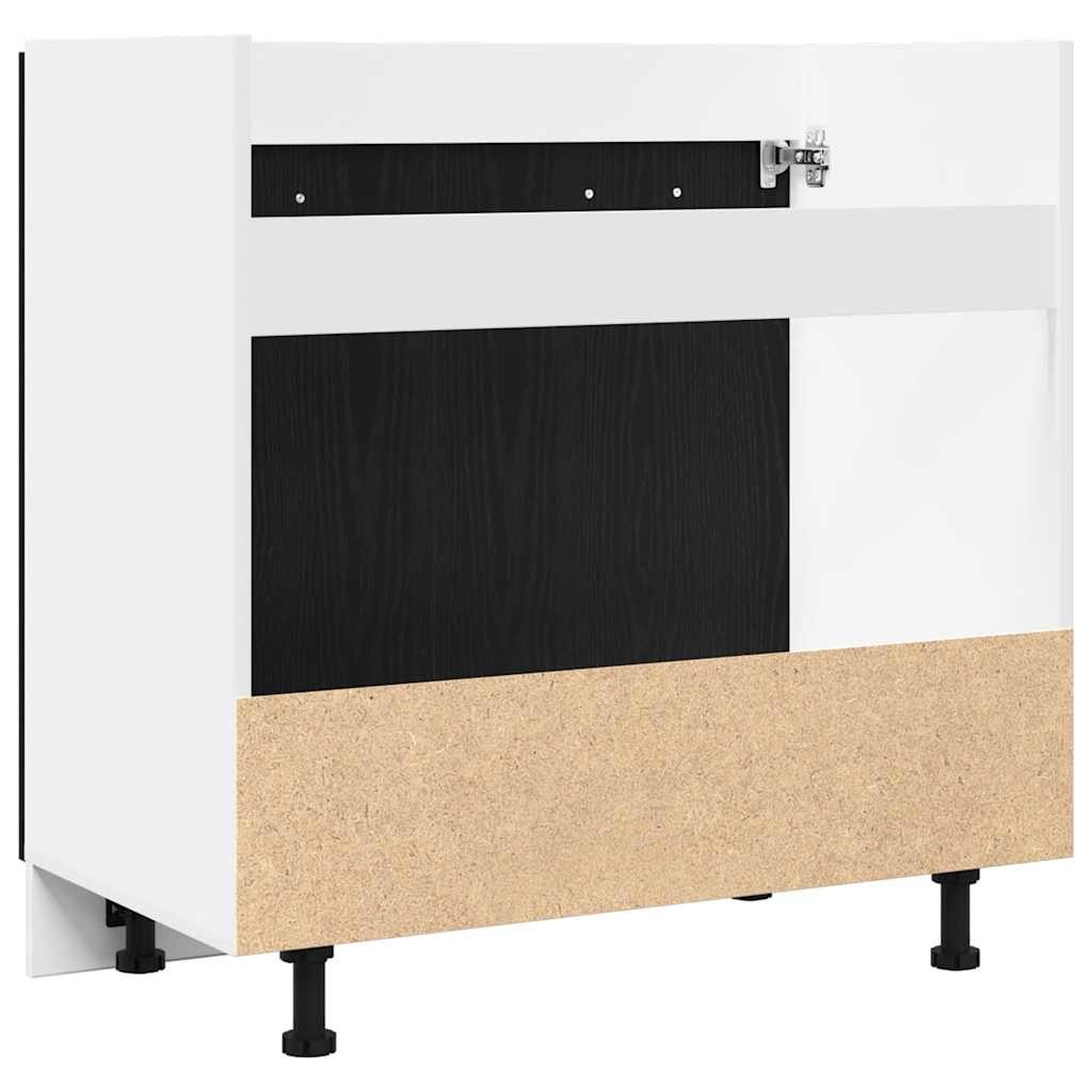 Sink Bottom Cabinet Black Oak 80x46x81,5 cm Engineered Wood