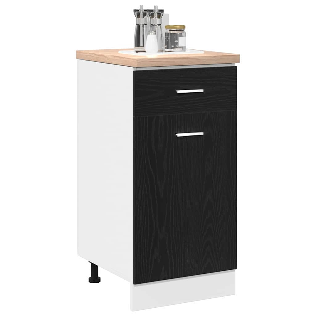 Hanging Cabinet Black Oak 40 x 46 x 81.5 cm Engineered Wood