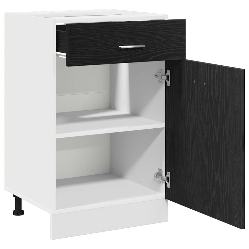 Hanging Cabinet Black Oak 50 x 46 x 81.5 cm Engineered Wood