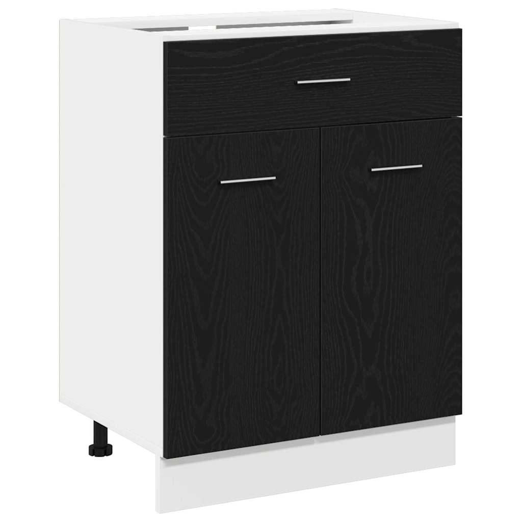 Hanging Cabinet Black Oak 60 x 46 x 81.5 cm Engineered Wood
