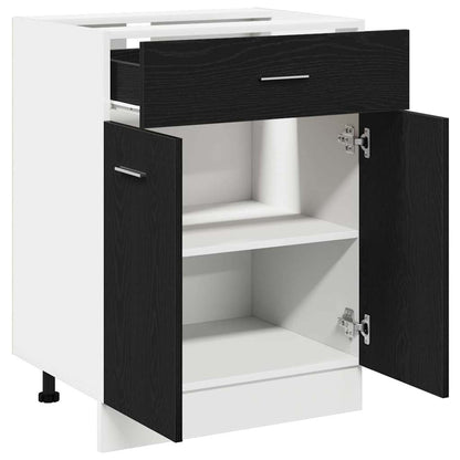 Hanging Cabinet Black Oak 60 x 46 x 81.5 cm Engineered Wood
