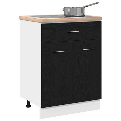 Hanging Cabinet Black Oak 60 x 46 x 81.5 cm Engineered Wood
