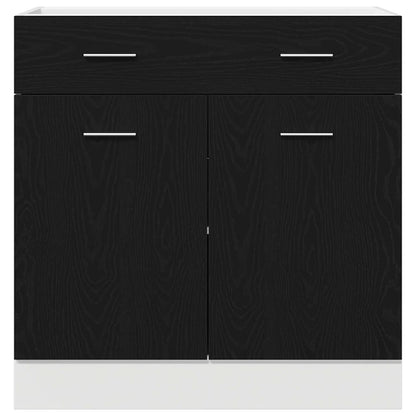 Hanging Cabinet Black Oak 80 x 31 x 81.5 cm Engineered Wood