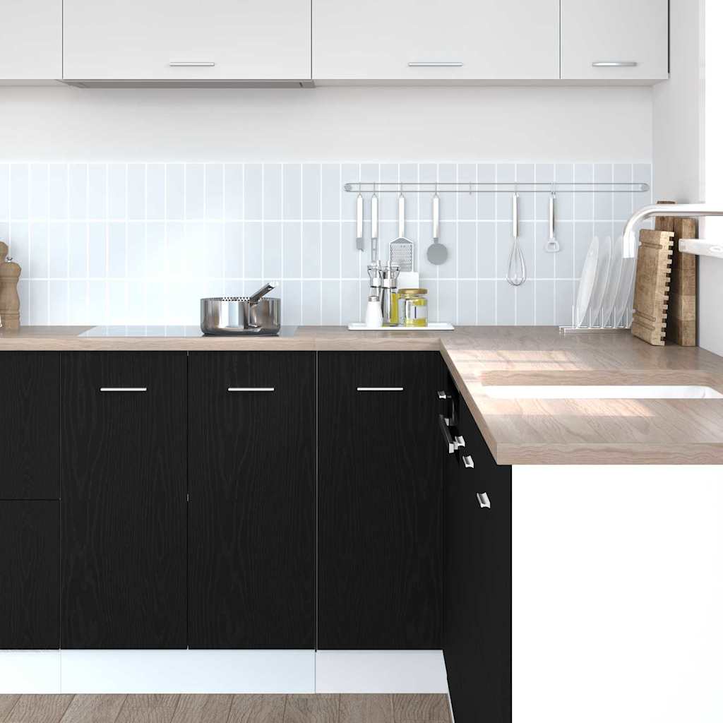 Hanging Cabinet Black Oak 75.5 x 75.5 x 80.5 cm Engineered Wood