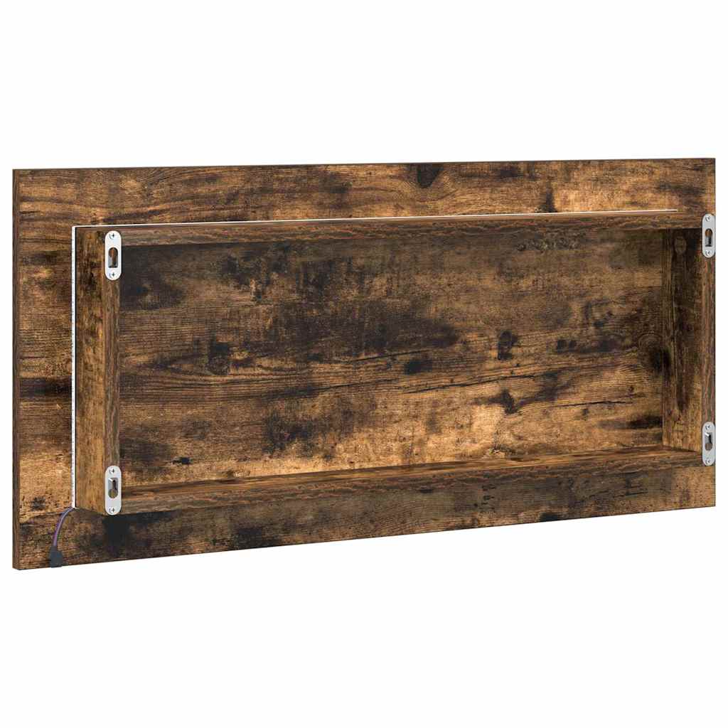 Mirror Wall-mounted Brown 80 x 37 cm Glass and Engineered Wood